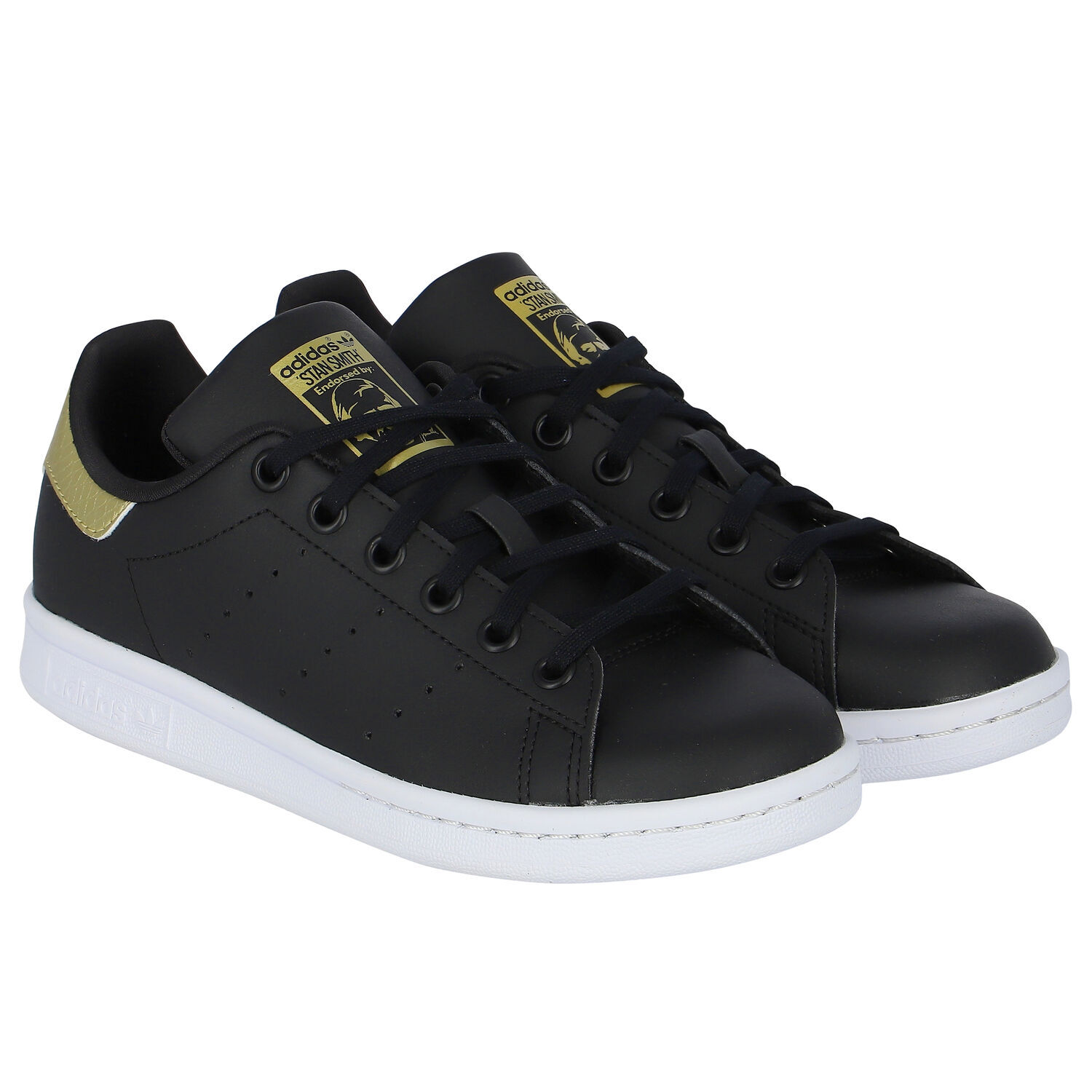 Black Stan Smith J Trainers, 1, hi-res