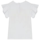 Girls White Unicorn T-Shirt, 1, hi-res