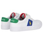 Boys White Logo Trainers, 1, hi-res