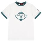 Boys White Logo T-Shirt, 1, hi-res