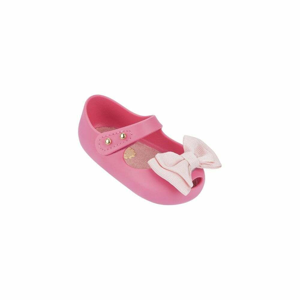 Mini Melissa Baby Girls Pink Bow Shoes Junior Couture UK