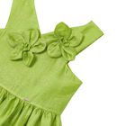 Girls Green Flower Dress, 1, hi-res