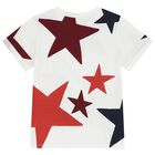 Girls White Star Logo T-Shirt, 1, hi-res