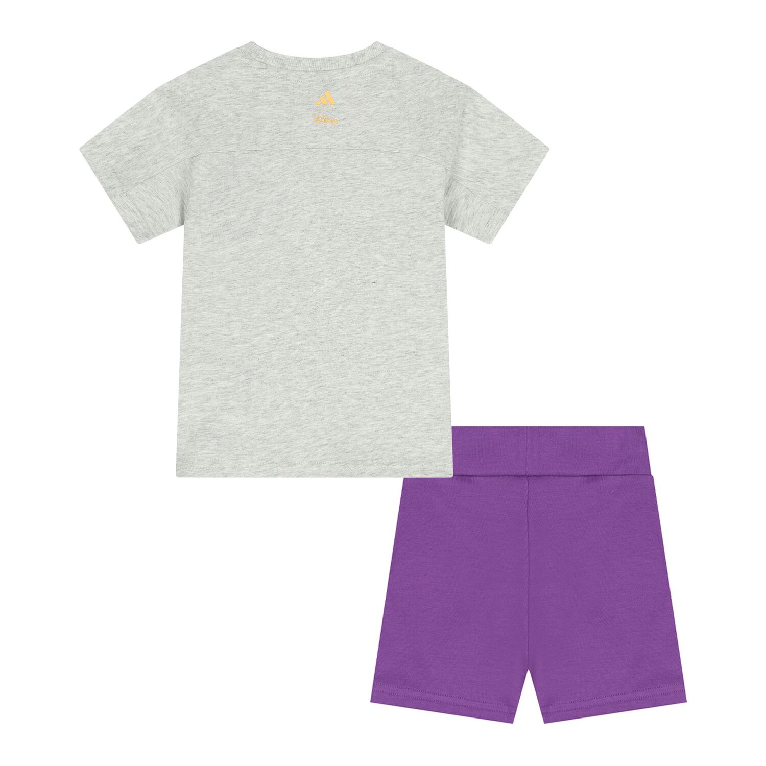 Younger Girls Grey & Purple Disney Shorts Set, 1, hi-res