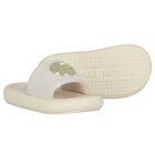 Girls Beige Patent Leather Sliders, 1, hi-res