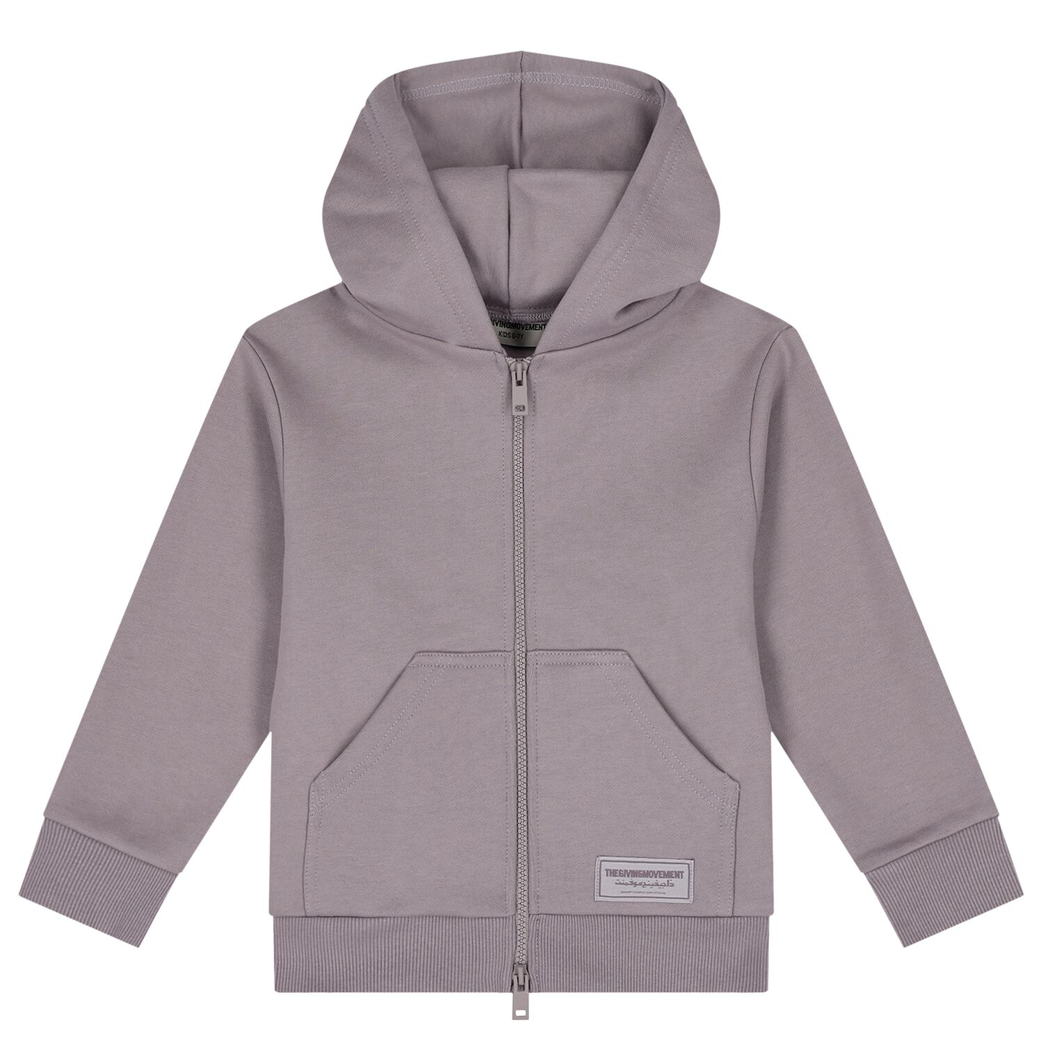 Purple Logo Hooded Zip Up Top, 1, hi-res image number null