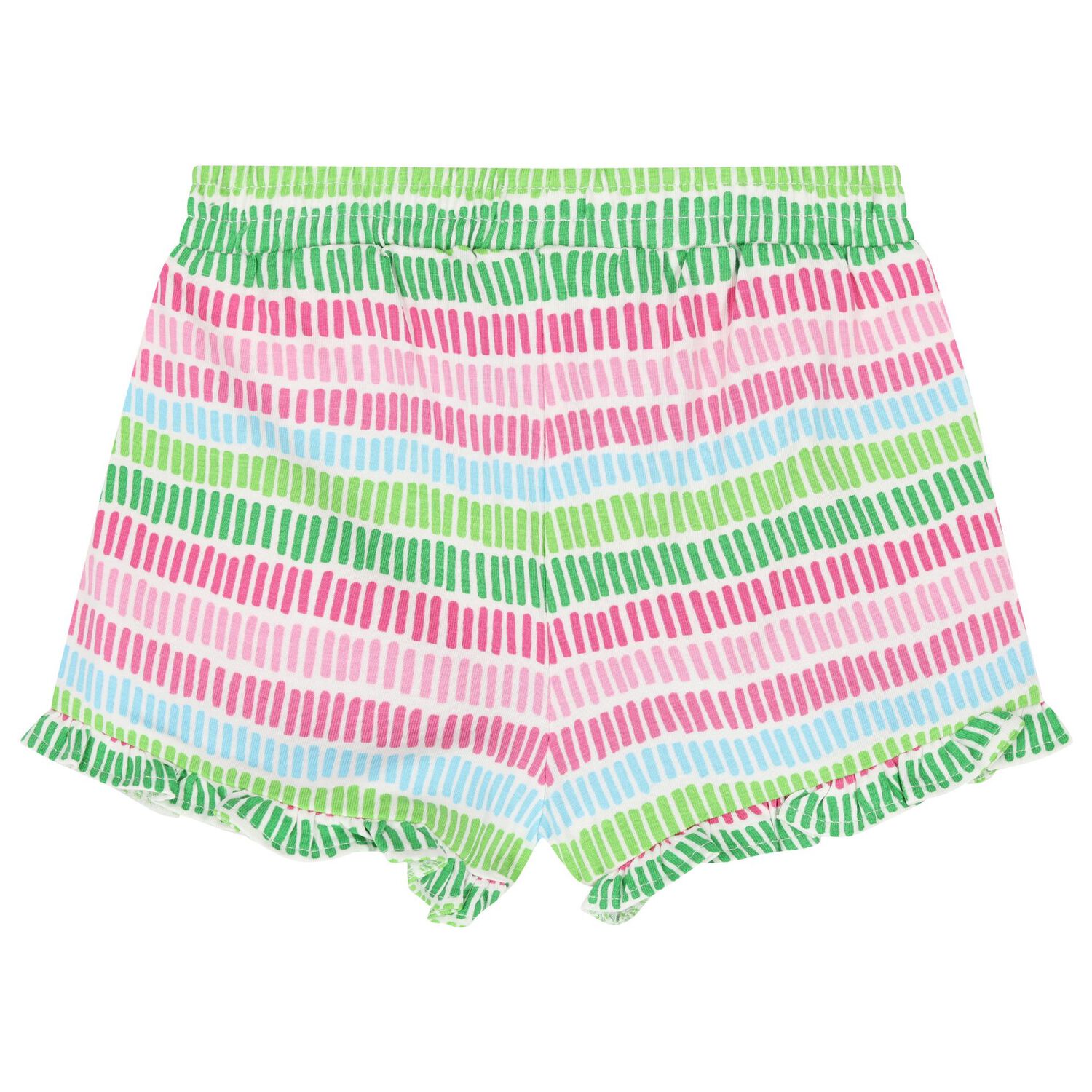 Younger Girls Pink & Green Shorts Set, 1, hi-res