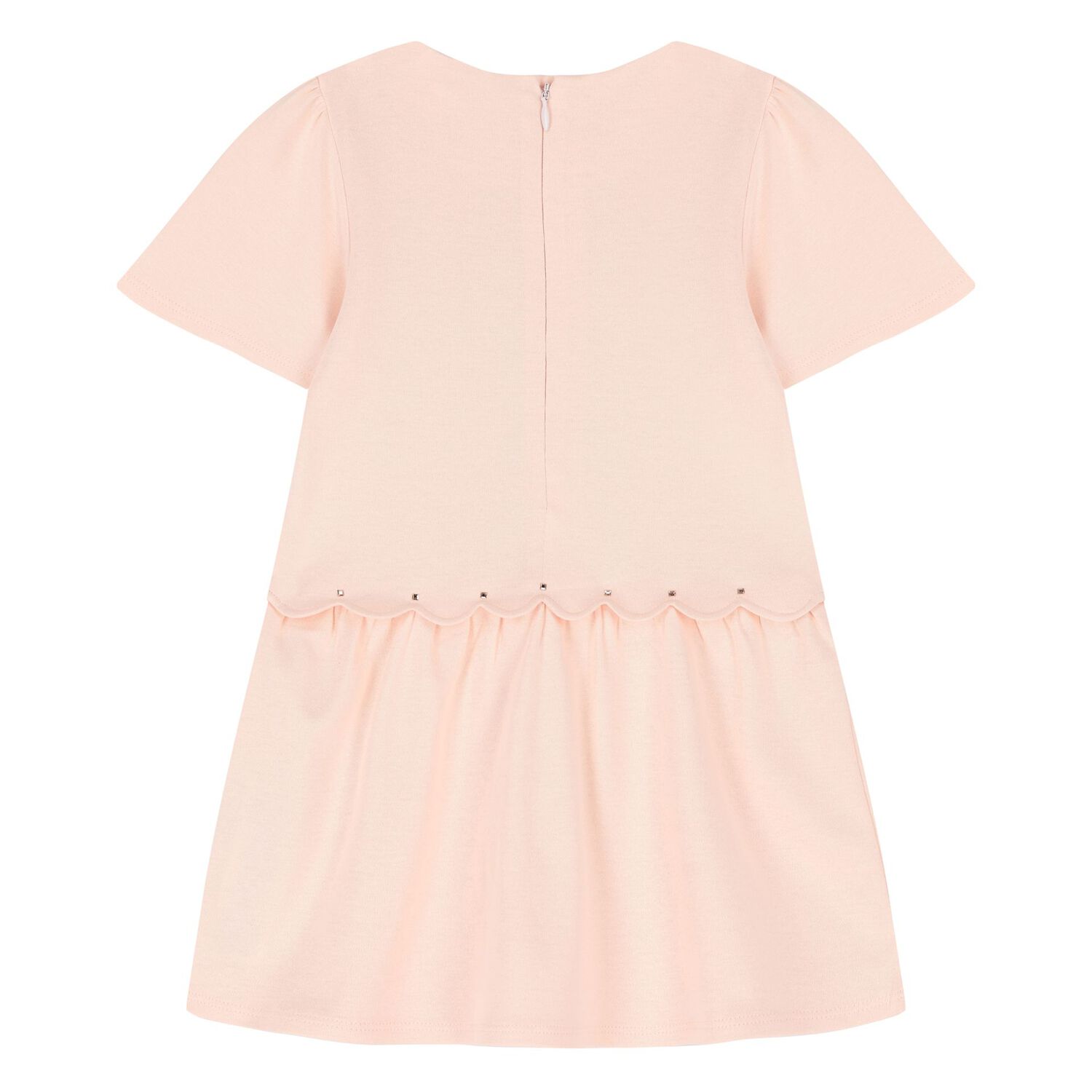 Younger Girls Pink Logo Dress, 1, hi-res