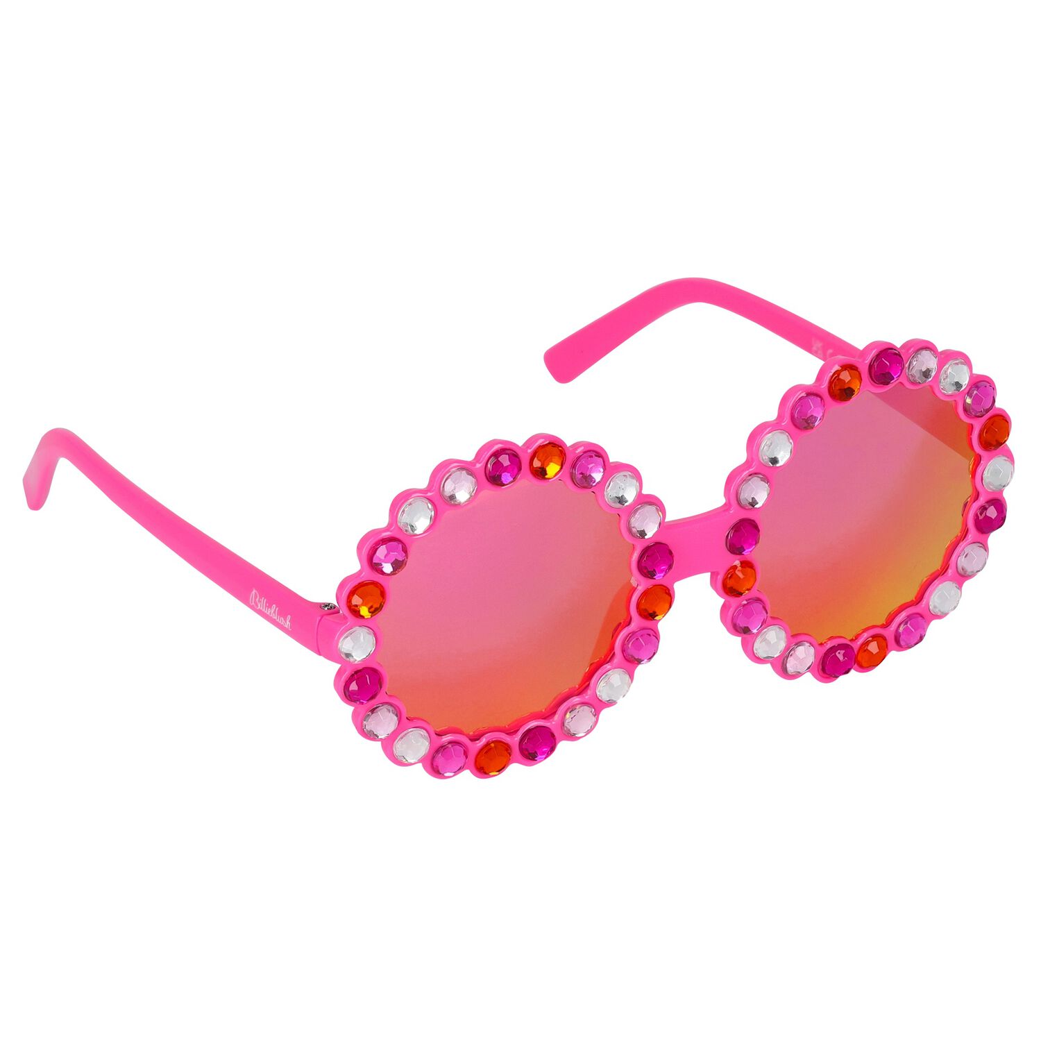 Girls Pink Embellished Sunglasses, 1, hi-res
