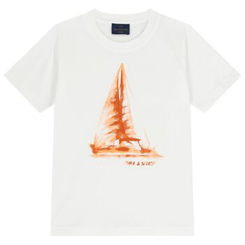 Boys White Logo T-Shirt