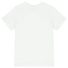 Boys White Logo T-Shirt, 4, hi-res