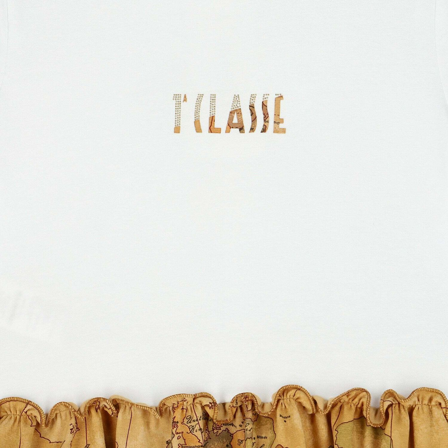 Girls White Geo Map Top, 1, hi-res