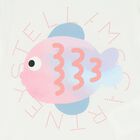 Younger Girls White Fish T-Shirt, 1, hi-res