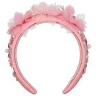 Girls Pink Flower Sequin Headband, 1, hi-res