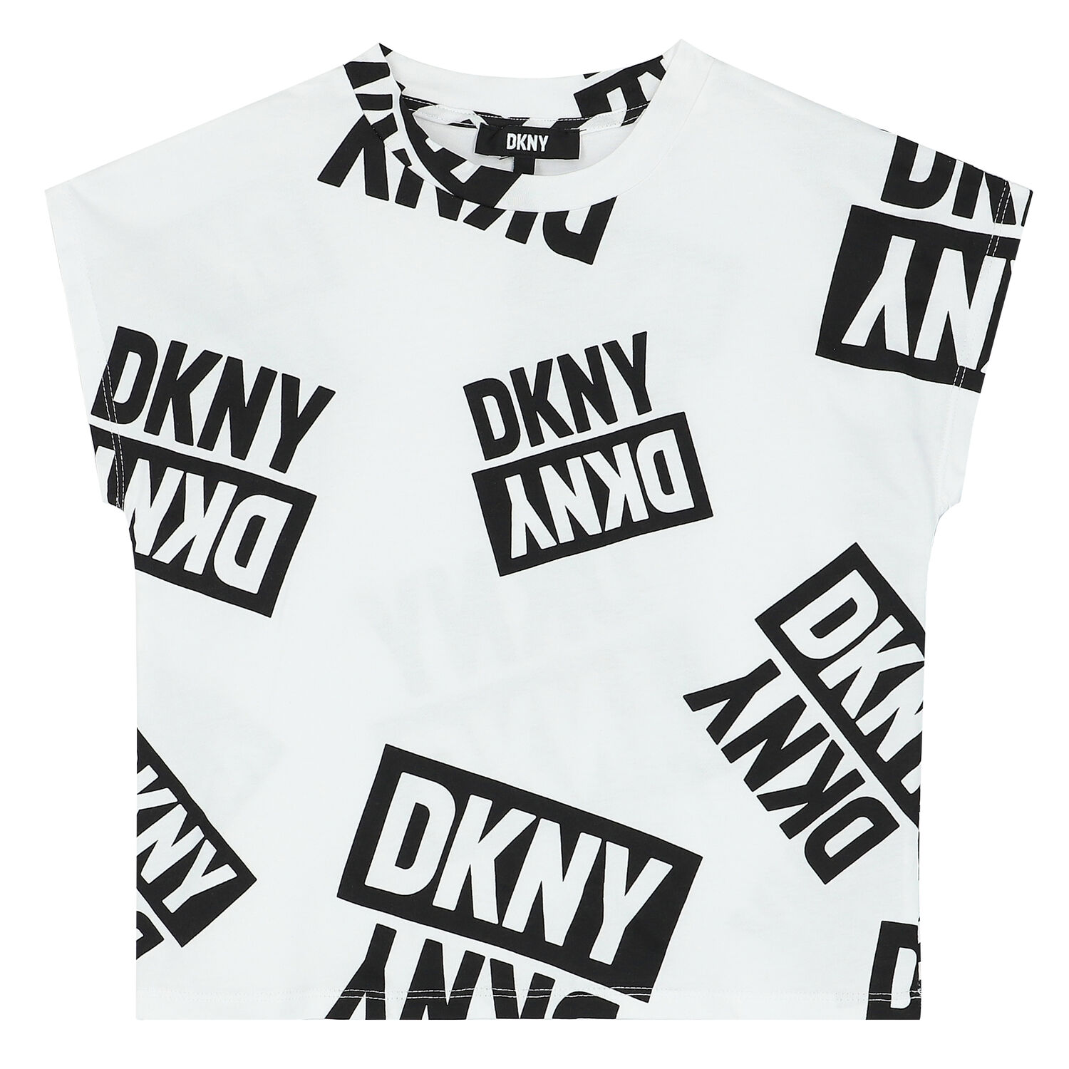 Girls White Logo T-Shirt, 1, hi-res