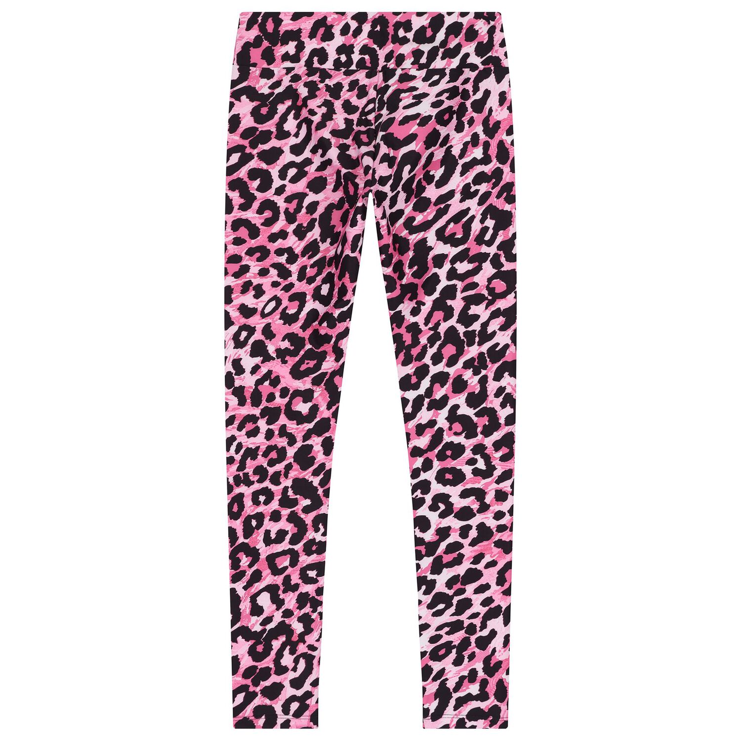 Girls Pink Leopard Logo Leggings, 1, hi-res image number null