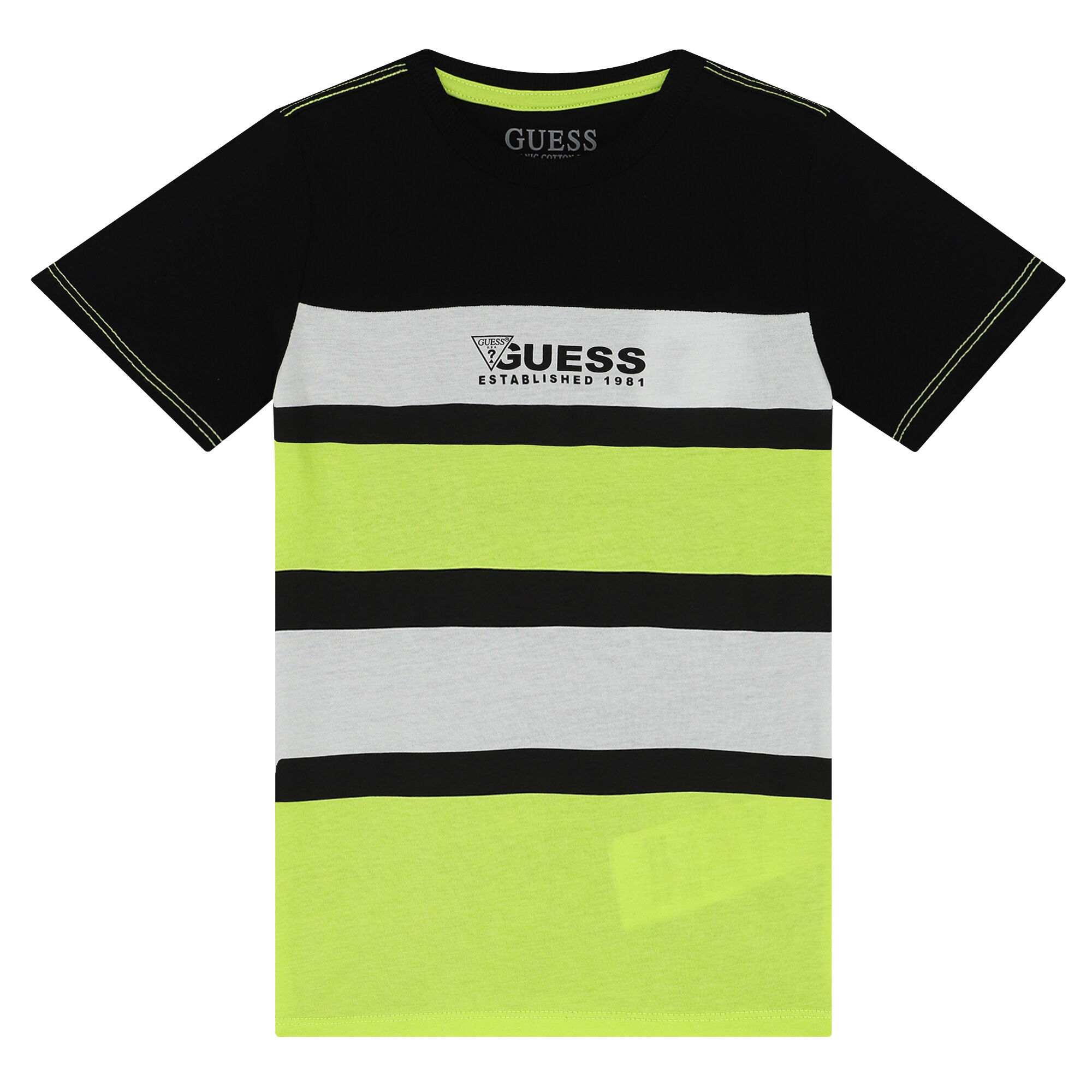 Lime green new arrivals and black shirt