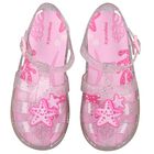Girls Pink Jelly Sandals, 1, hi-res