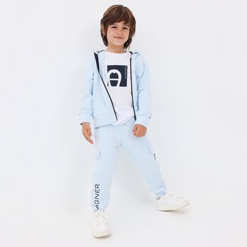 Younger Boys White Logo T-Shirt