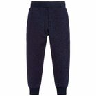 Girls Navy Blue Joggers, 1, hi-res