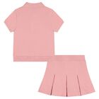 Girls Pink Logo Skort Set, 1, hi-res
