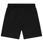 Boys Black Logo Swim Shorts, 1, hi-res