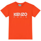 Boys Orange Logo T-Shirt, 1, hi-res