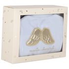 Baby Boys Blue Wings Velour Babygrow, 1, hi-res