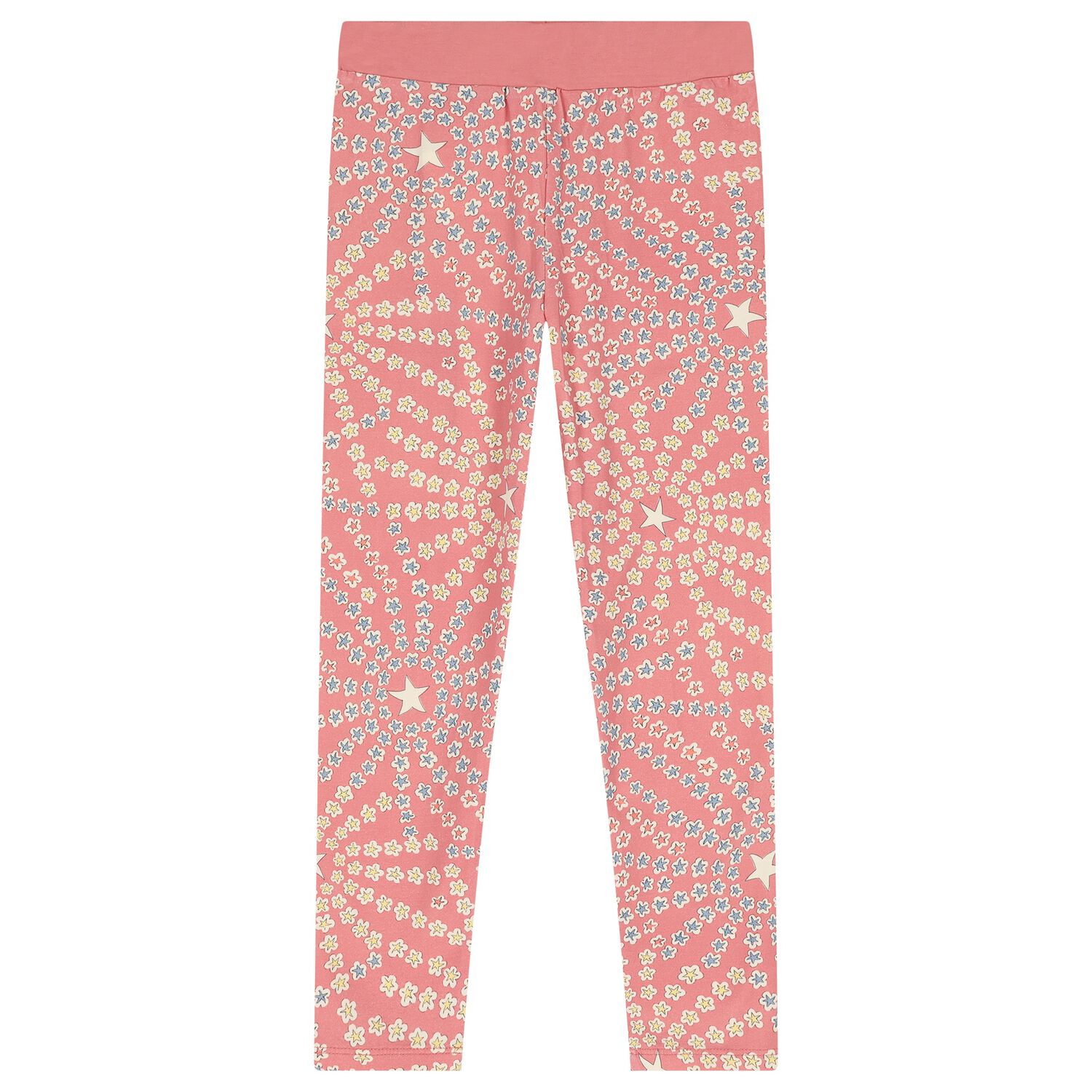 Girls Pink Star Leggings, 1, hi-res