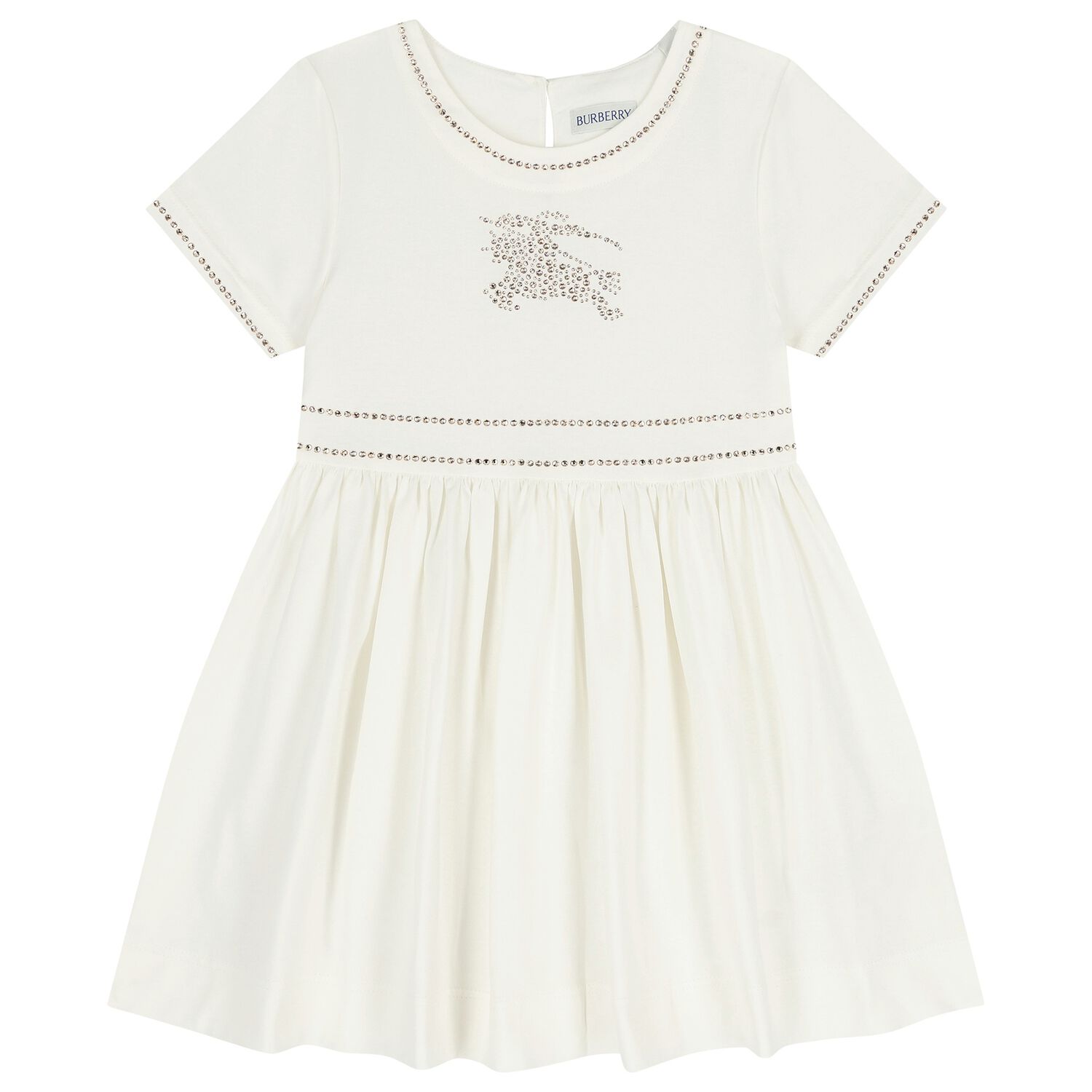 Girls Ivory Crystal EKD Dress, 1, hi-res