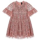 Girls Pink Sequin & Tulle Dress, 1, hi-res