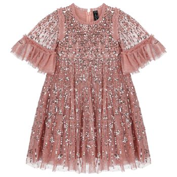 Needle & Thread Girls Pink Sequin & Tulle Dress, 1 Girls Pink Sequin & Tulle Dress