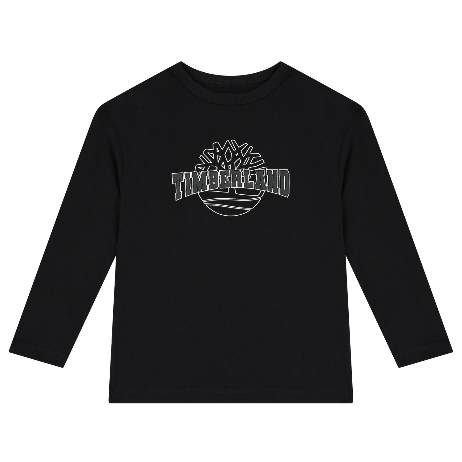 Boys Black Logo Long Sleeve Top, 1, hi-res image number null