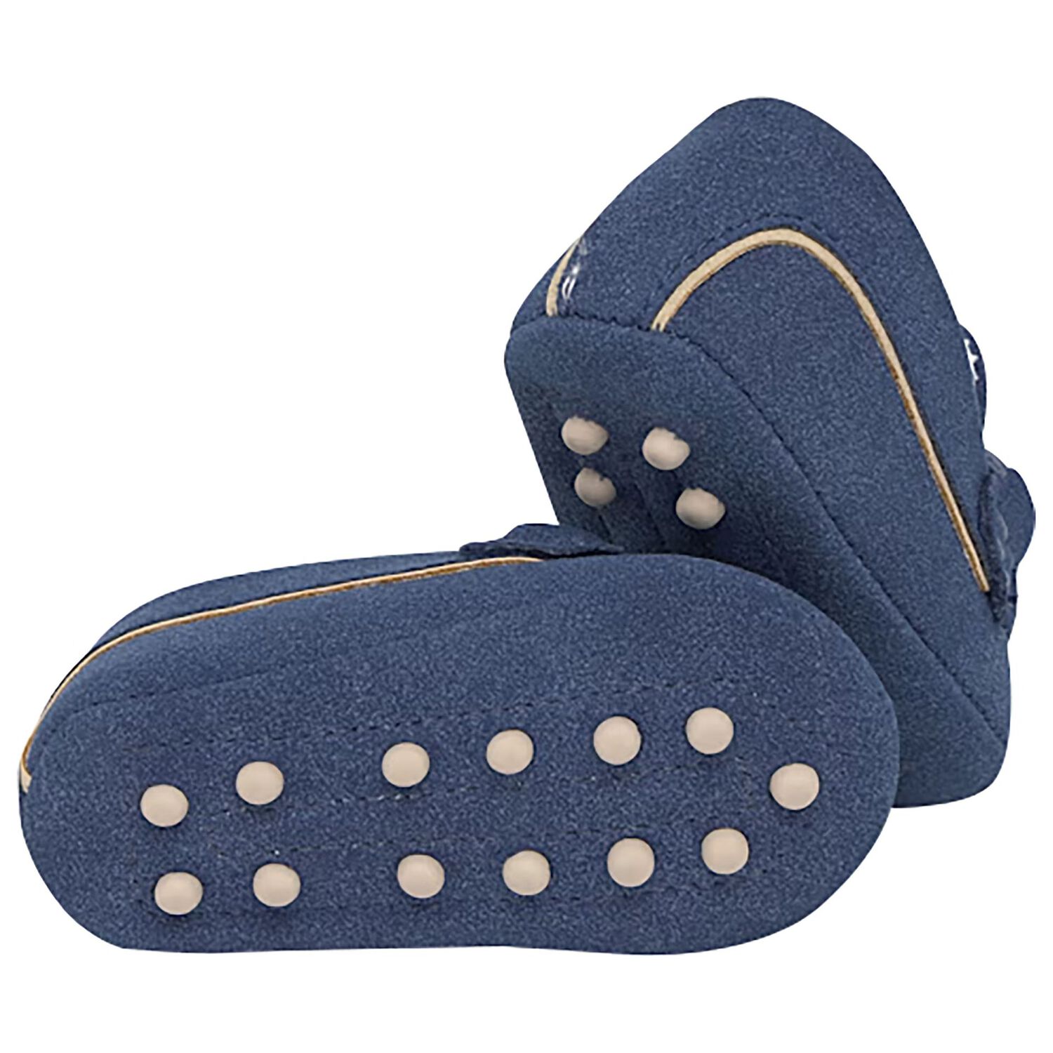 Baby Boys Blue Suede Pre Walker Moccasins, 2, hi-res
