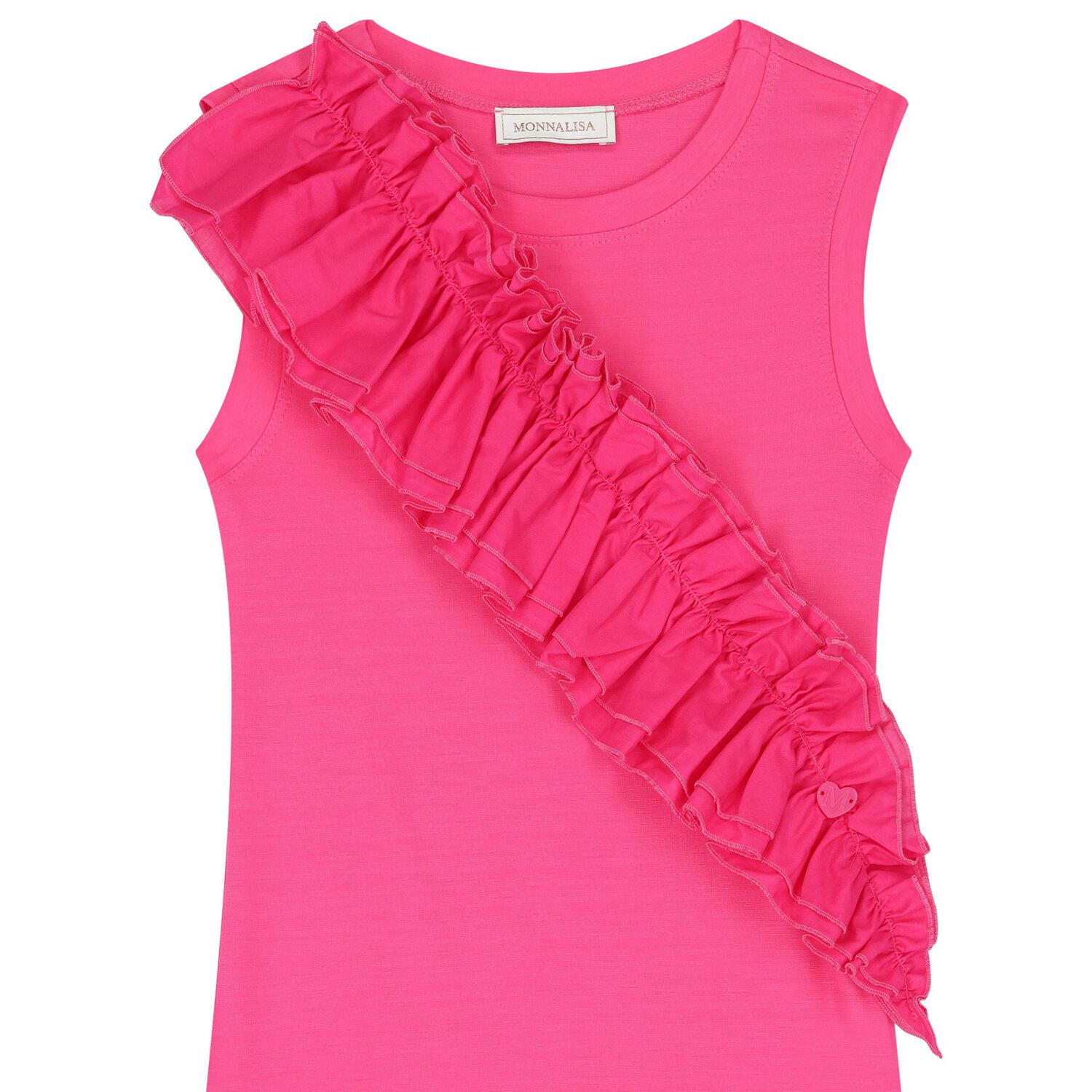 Girls Pink Ruffled Dress, 2, hi-res image number null