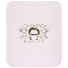 Baby Girls Pink & Gold Logo Blanket, 2, hi-res