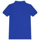 Boys Blue Logo Polo Shirt, 1, hi-res