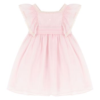 Younger Girls Pink Chiffon Dress