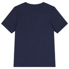 Boys Navy Blue Logo T-Shirt, 3, hi-res