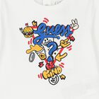 Baby Boys White Logo Long Sleeve Top, 1, hi-res