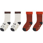 Baby Boys Blue & Orange Socks (2 Pairs), 2, hi-res