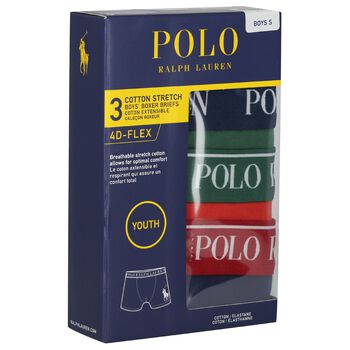 Boys Green, Orange & Green Logo Boxer Shorts ( 3-Pack )