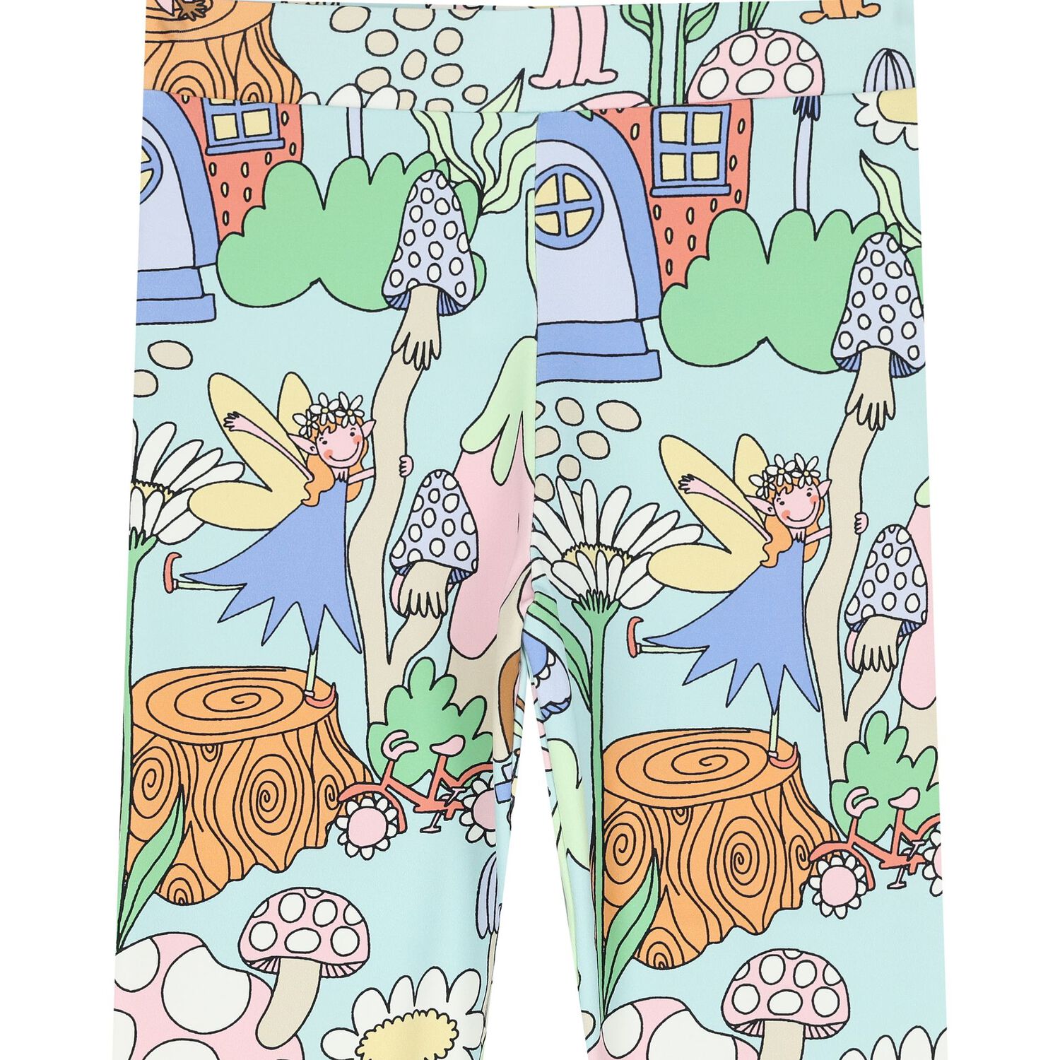 Girls Aqua Fairy Leggings, 1, hi-res