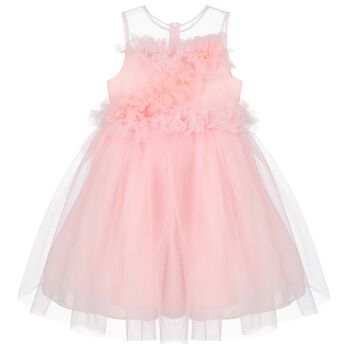 Girls Pink Tulle Special Occasion Dress