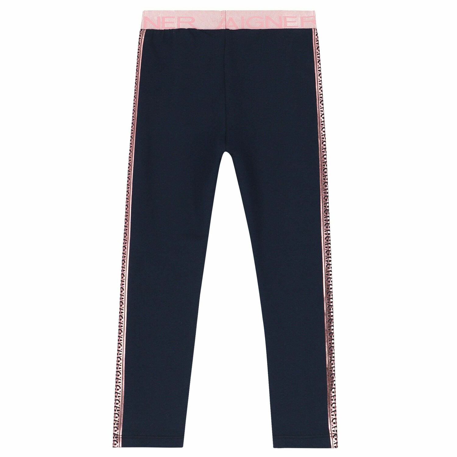 Girls Navy Logo Leggings, 1, hi-res image number null