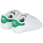 Baby Boys White Stan Smith Crib Pre Walker Shoes, 1, hi-res