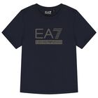 Boys Navy Blue Logo T-Shirt, 5, hi-res