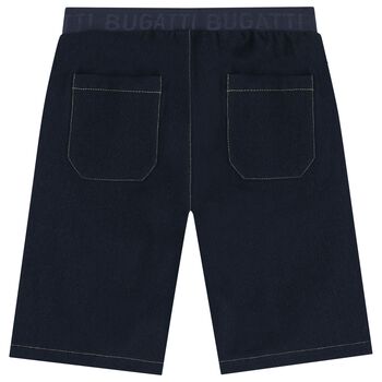 Boys Navy Blue Logo Shorts