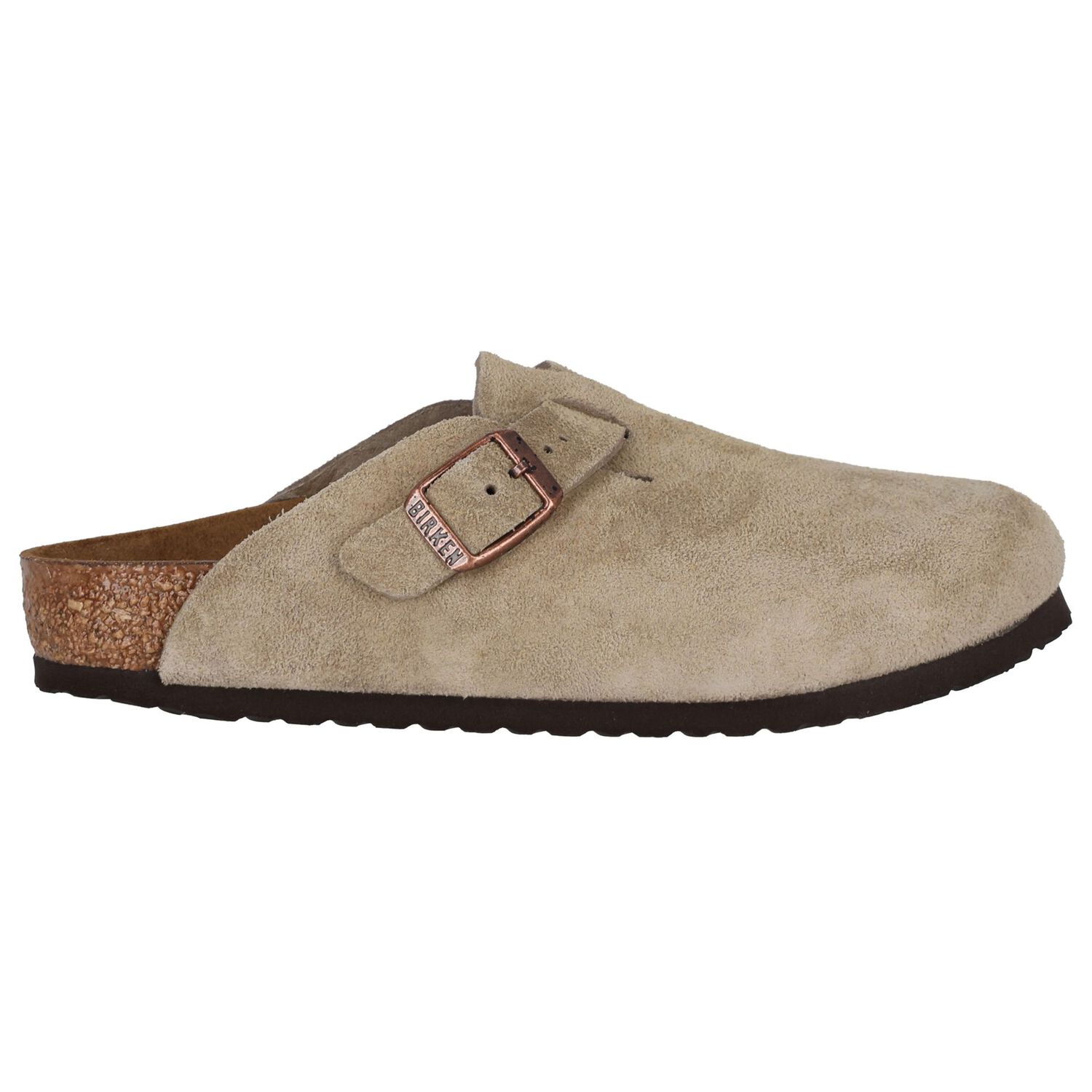 Beige Logo Suede Leather Clog, 1, hi-res image number null