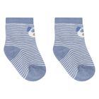 Baby Boys Blue & White Socks (4 Pack), 1, hi-res
